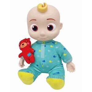 Cocomelon Musical Bedtime JJ Doll Plush singing Toy Doll Cute Baby W/ Teddy Bear